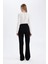 Flare Fit Casual Basic Düz Pantolon D8096AX24AU 6