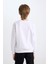 Erkek Çocuk Beyaz Bisiklet Yaka Atatürk Baskılı Nakışlı Sweatshirt D8200A824WN 10