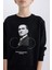 Erkek Çocuk Bisiklet Yaka Atatürk Baskılı Sweatshirt D8201A824WN 8