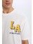 Fit Nba Los Angeles Lakers Oversize Geniş Kalıp Bisiklet Yaka Kısa Kollu Tişört B3894AX25SP 7