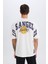 Fit Nba Los Angeles Lakers Oversize Geniş Kalıp Bisiklet Yaka Kısa Kollu Tişört B3894AX25SP 9