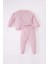 Kız Bebek 2'li Takım Bisiklet Yaka Çiçek Baskılı Sweatshirt Beli Lastikli Eşofman Altı C2504A525SP 6