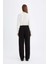 Relax Fit Beli Lastikli Basic Düz Krep Pantolon D6884AX24WN 7
