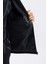 Su İtici Slim Fit Dar Kesim Dik Yaka Fermuarlı Suni Deri Mont D8525AX25SP 6