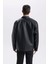 Su İtici Slim Fit Dar Kesim Dik Yaka Fermuarlı Suni Deri Mont D8525AX25SP 7