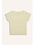 Kız Çocuk Slim Fit Dar Kesim Bisiklet Yaka Basic Düz Fitilli Kaşkorse Kısa Kollu Tişört B3053A825SM 7