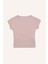 Kız Çocuk Slim Fit Dar Kesim Bisiklet Yaka Basic Düz Fitilli Kaşkorse Kısa Kollu Tişört B3053A825SM 8