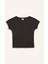 Kız Çocuk Slim Fit Dar Kesim Bisiklet Yaka Basic Düz Fitilli Kaşkorse Kısa Kollu Tişört B3053A825SM 7