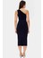 Tek Omuzlu Midi Kalem Elbise Örme Kumaş Bodycon Günlük Şık Rahat Kullanım Seçkin Malzeme 3