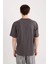 %100 Pamuk Boxy Fit Bisiklet Yaka Basic Düz Kısa Kollu Tişört D6070AX25SP 6