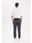 %100 Pamuk 90's Slim Fit Dar Kalıp Yüksek Bel Dar Paça Jean Yıkamalı Pantolon D8759AX24AU 6
