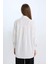 Relax Fit Poplin Basic Düz Beyaz Uzun Kollu Gömlek Tunik D7342AX25SP 6