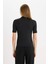 Regular Fit Yarım Balıkçı Yaka Basic Düz Fitilli Kaşkorse Kısa Kollu Siyah Tişört B1177AX25SP 6