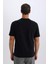 Regular Fit Bisiklet Yaka Kısa Kollu Ağır Kumaş Siyah Tişört D8931AX25SP 6
