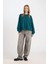 Coool Oversize Geniş Kalıp Bisiklet Yaka Basic Düz Kalın Sweatshirt D9022AXNS 7
