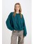 Coool Oversize Geniş Kalıp Bisiklet Yaka Basic Düz Kalın Sweatshirt D9022AXNS 8