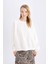 Coool Oversize Geniş Kalıp Bisiklet Yaka Basic Düz Kalın Sweatshirt D9022AXNS 6