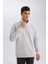 Gri 3 İplik Pamuklu Şardonlu İçi Polarlı Comfort Regular Fit Rahat Kalıp Dik Yaka Fermuarlı Kalın Sweatshirt D9067AXNS 8