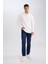 3 İplik Pamuklu Şardonlu İçi Polarlı Comfort Regular Fit Rahat Kalıp Dik Yaka Fermuarlı Kalın Sweatshirt D9067AXNS 7