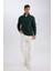 3 İplik Pamuklu Şardonlu İçi Polarlı Comfort Regular Fit Rahat Kalıp Dik Yaka Fermuarlı Kalın Sweatshirt D9067AXNS 8