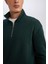 3 İplik Pamuklu Şardonlu İçi Polarlı Comfort Regular Fit Rahat Kalıp Dik Yaka Fermuarlı Kalın Sweatshirt D9067AXNS 9