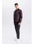 Su İtici Slim Fit Dar Kesim Dik Yaka Fermuarlı Suni Deri Mont D8525AX25SP 6
