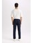 Twill Chino Kumaş Pantolon Slim Fit Dar Kesim Dar Paça Basic Düz Cepli B2091AX24AU 7