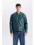 Su İtici Slim Fit Dar Kesim Dik Yaka Fermuarlı Suni Deri Mont D8525AX25SP 6