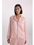 Pijama Takımı Uzun Kollu Çizgili Saten Üst Esnek Belli Uzun Alt-Fall in Love C9445AX25SP 7