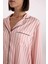 Pijama Takımı Uzun Kollu Çizgili Saten Üst Esnek Belli Uzun Alt-Fall in Love C9445AX25SP 8