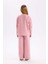 Kız Çocuk Pijama Takımı Pelüş Uzun Kollu Üst Beli Lastikli Geniş Bol Paça Alt A9859A824WN 6