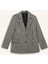 Oversize Geniş Kalıp Ceket Yaka Düğmeli Tweed Desenli Blazer Ceket V2814AZ24AU 7