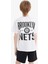 Erkek Çocuk NBA Brooklyn Nets Bisiklet Yaka Sırt Baskılı Kısa Kollu Tişört D9550A825SM 9