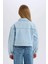 Kız Çocuk Düğmeli Cepli Denim Ceket D9698A825SP 9