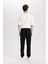 %100 Pamuk Jogger Gabardin Pantolon Beli Regular Fit Bağcıklı Lastikli Paça D5927AX24AU 7