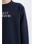 Erkek Çocuk 2'li Takım Bisiklet Yaka Baskılı Sweatshirt Beli Lastikli Eşofman Altı D9819A825SP 8