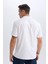 %100 Pamuk Regular Fit Polo Yaka Kısa Kollu Beyaz Gömlek D6105AX25SP 6