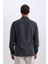 Regular Fit Polo Yaka Basic Düz Gofre Uzun Kollu Gömlek D8713AX25SP 6