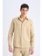 %100 Keten Regular Fit Polo Yaka Yazlık Uzun Kollu Gömlek D9925AX25SP 6