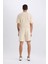 Regular Fit Düz Paça Cepli Basic Düz Şort B8792AX25SM 6