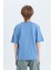 Erkek Çocuk Oversize Geniş Kalıp Bisiklet Yaka Basic Düz Kısa Kollu Tişört B5927A825SM 6
