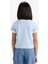 Kız Çocuk Slim Fit Dar Kesim Bisiklet Yaka Baskılı Fitilli Kaşkorse Kısa Kollu Tişört D8542A825SM 6