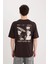 %100 Pamuk Rick and Morty Boxy Fit Bisiklet Yaka Sırt Baskılı Kısa Kollu Tişört D9843AX25SP 7