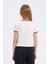 Kız Çocuk Slim Fit Dar Kesim Bisiklet Yaka Baskılı Fitilli Kaşkorse Kısa Kollu Tişört D8542A825SM 6
