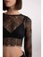 Crop Bisiklet Yaka Dantel Uzun Kollu Bluz E0210AX24AU 6