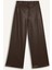 Culotte Yüksek Suni Deri Kışlık Pantolo Bel Crop Fit Crop D5251AX24AU 9