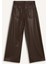 Culotte Yüksek Suni Deri Kışlık Pantolo Bel Crop Fit Crop D5251AX24AU 10