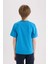 Erkek Çocuk Bisiklet Yaka Baskılı Kısa Kollu Tişört E0186A825HS 6