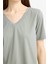 Regular Fit V Yaka Basic Düz Kısa Kollu Tişört K5057AZ25SP 6
