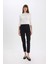 Sigaret Saten Kumaş Pantolon Normal Bel Basic Düz Beli Lastikli Düz Paça J8743AZ25SM 4